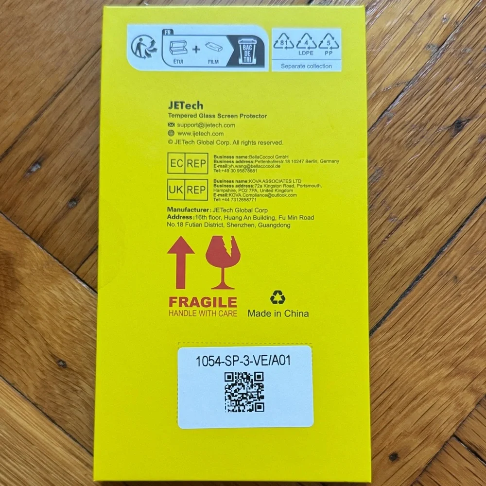 JETech Yellow Tempered Glass Screen Protector for iPhone 11/XR